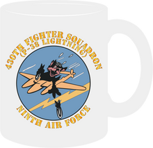 Load image into Gallery viewer, United States Army Air Forces - 430th Fighter Squadron - P38 Lightning - 9th Air Force - Mug
