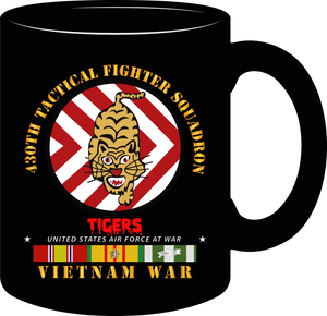 United States Air Force - 430th Tactical Fighter Squadron - Tigers with Vietnam Service Ribbons - Mug
