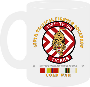 United States Air Force - 430th Tactical Fighter Squadron with COLD Service Ribbons - Mug