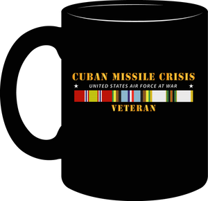 USAF - Cuban Missile Crisis with National Defense Medal, Armed Forces Expeditionary Medal, Cold War Service Medal Ribbons - Mug