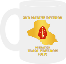 Load image into Gallery viewer, United States Marine Corps - 2nd Marine Division - Operation Iraqi Freedom with Map - Mug
