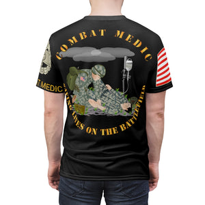 All Over Printing -Army - Combat Medic Veteran - Front Back - LR Sleeve