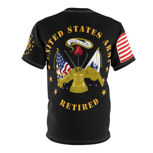 All Over Printing - Army - Sergeant First Class - Retired with Army Emblem and American Eagle