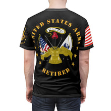 Load image into Gallery viewer, All Over Printing - Army - Sergeant First Class - Retired with Army Emblem and American Eagle
