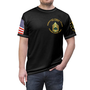 All Over Printing - Army - Sergeant First Class - Retired with Army Emblem and American Eagle