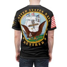 Load image into Gallery viewer, All Over Printing - Navy - Radioman Rating - Retired with Navy Emblem and American Eagle
