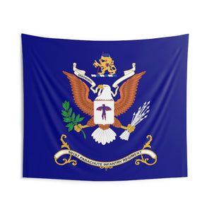 Indoor Wall Tapestries - 501st Parachute Infantry Regiment - GERONIMO! - Regimental Colors Tapestry