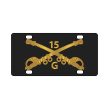 Load image into Gallery viewer, Army - G Troop - 15th Cavalry Branch wo Txt Classic License Plate
