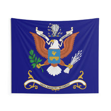 Load image into Gallery viewer, Indoor Wall Tapestries - 120th Infantry Regiment - VIRTUS INCENDIT VIRES - Regimental Colors Tapestry
