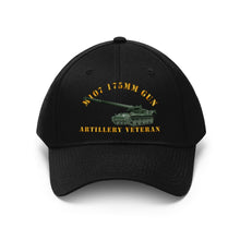 Load image into Gallery viewer, Twill Hat - Army - M107 - 175mm Gun - Artillery Veteran - Hat - Direct to Garment (DTG) - Printed
