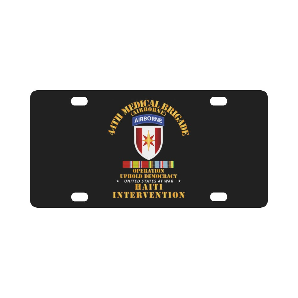 Uphold Demo - 44th Medical Bde w Svc Ribbons Classic License Plate