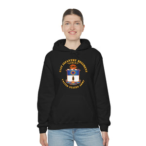 Unisex Heavy Blend Hooded Sweatshirt - Army - 21st Infantry Regt - Gimlet