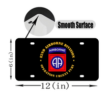 Load image into Gallery viewer, [Made in USA] Custom Aluminum Automotive License Plate 12&quot; x 6&quot; - Army - 82nd Airborne Division - Operation Urgent Fury
