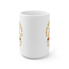 Load image into Gallery viewer, Ceramic Mug 15oz - Just Cause - 549th Military Police Co - Ft Davis, CZ w Svc Ribbons
