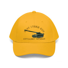 Load image into Gallery viewer, Twill Hat - Army - M107 - 175mm Gun - Artillery Veteran - Hat - Direct to Garment (DTG) - Printed
