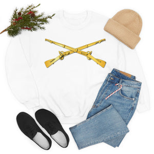 Unisex Heavy Blend Crewneck Sweatshirt - Army - Infantry Branch - Crossed Rifles