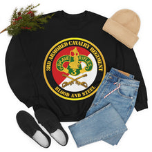 Load image into Gallery viewer, Unisex Heavy Blend Crewneck Sweatshirt - Army - 3rd Armored Cavalry Regiment DUI - Red White - Blood and Steel
