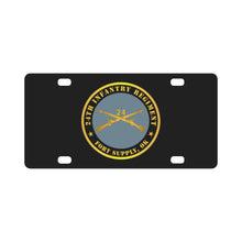 Load image into Gallery viewer, Army - 24th Infantry Regiment - Fort Supply, OK w Inf Branch Classic License Plate
