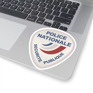 Kiss-Cut Stickers - Police Nationale France Police Patch Blanc