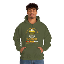 Load image into Gallery viewer, Unisex Heavy Blend Hooded Sweatshirt - Army - Jumping Mustangs w DUI - ABN Basic - 1st Bn 8th Cav w VN
