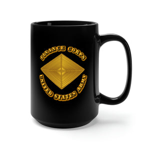 Black Mug 15oz - Army - Finance Corps