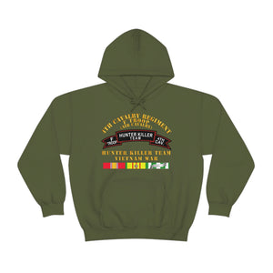 Unisex Heavy Blend Hooded Sweatshirt -  Army - F Troop 4th Cav - Hunter Killer w Vietnam War SVC