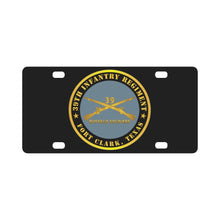 Load image into Gallery viewer, Army - 39th Infantry Regiment - Buffalo Soldiers - Fort Clark, TX w Inf Branch Classic License Plate
