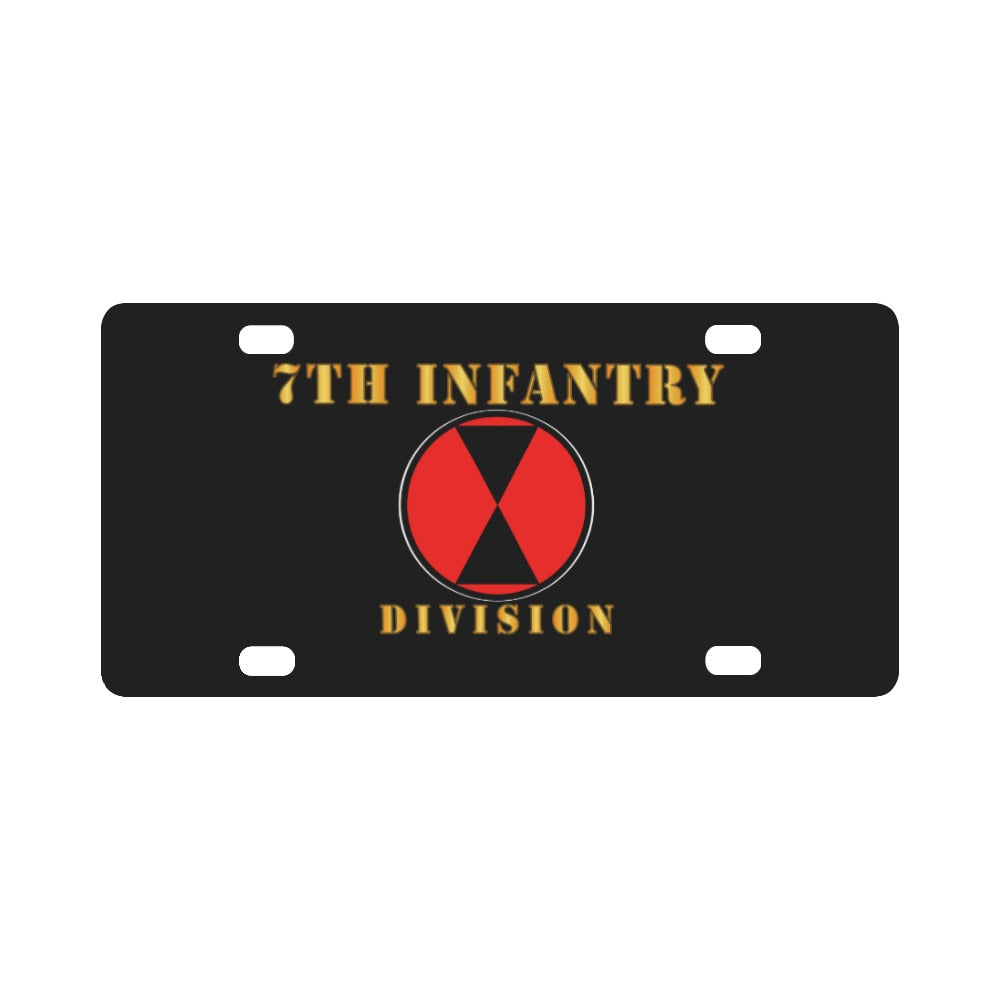 Army - 7th Infantry Division - Classic License Plate