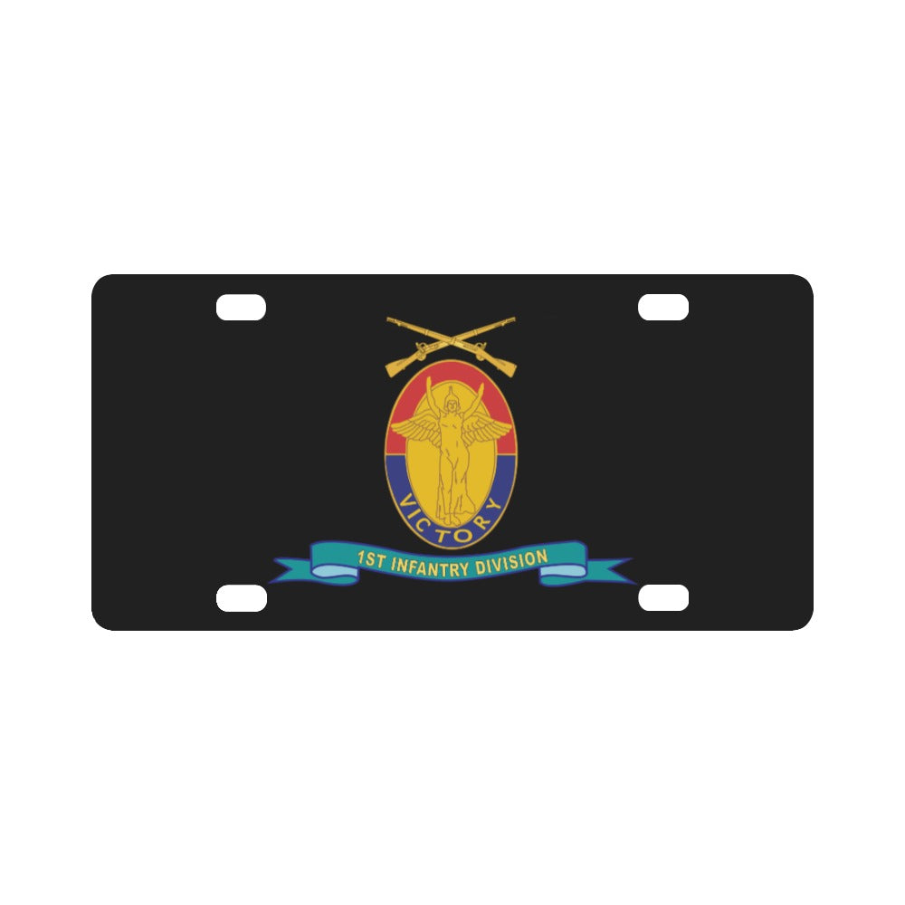 Army - 1st Infantry Division - w Br - Ribbon Classic License Plate