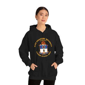 Unisex Heavy Blend Hooded Sweatshirt - Army - 21st Infantry Regt - Gimlet