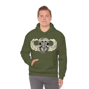 Unisex Heavy Blend Hooded Sweatshirt - SOF - Airborne Badge - SF - DUI