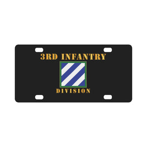 Army - 3rd Infantry Division - Classic License Plate