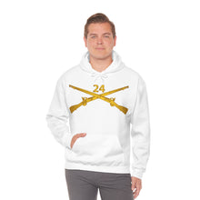 Load image into Gallery viewer, Unisex Heavy Blend Hooded Sweatshirt - Army - 24th Infantry Regiment Branch Wo Txt
