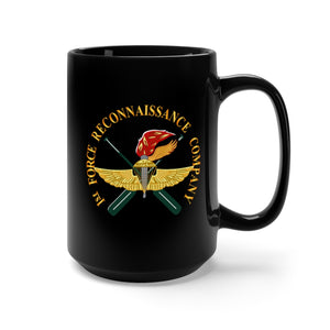 Black Mug 15oz - USMC - 1st Force Recon Company wo FMF PAC -BckGrd