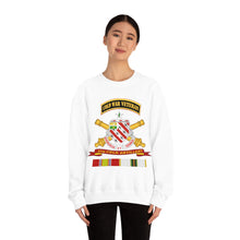 Load image into Gallery viewer, Unisex Heavy Blend Crewneck Sweatshirt -  Army - 8th Field Artillery w Br - Ribbon COLD WAR Vet Tab
