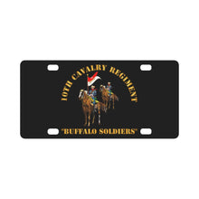 Load image into Gallery viewer, Army - 10th Cavalry Regiment w Cavalrymen - Buffalo Soldiers Classic License Plate
