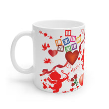 Load image into Gallery viewer, White Ceramic Mug, 15oz - AOP - Lover&#39;s Mugs
