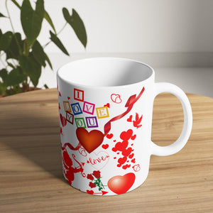 White Ceramic Mug, 15oz - AOP - Lover's Mugs