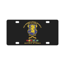 Load image into Gallery viewer, Army - 3rd Sqdrn 6th ACR w Cav Br Camp Humphreys w KR SVC Classic License Plate
