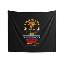 Load image into Gallery viewer, Indoor Wall Tapestries - USMC - WWI  - 3rd Bn, 5th Marines - w  WWI Ribbon - Streamer
