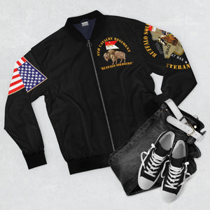 Men's AOP Bomber Jacket - 9th Cavalry Regiment "Buffalo Soldiers" - Cavalrymen At War in Iraq