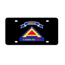 Load image into Gallery viewer, [Made in USA] Custom Aluminum Automotive License Plate 12&quot; x 6&quot; - Army - 7th United States Army  w 7 Steps Hell w Scroll
