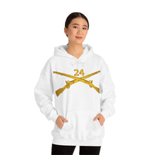 Load image into Gallery viewer, Unisex Heavy Blend Hooded Sweatshirt - Army - 24th Infantry Regiment Branch Wo Txt
