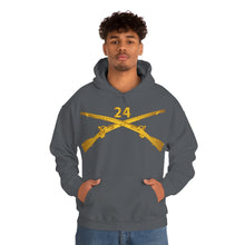 Load image into Gallery viewer, Unisex Heavy Blend Hooded Sweatshirt - Army - 24th Infantry Regiment Branch Wo Txt
