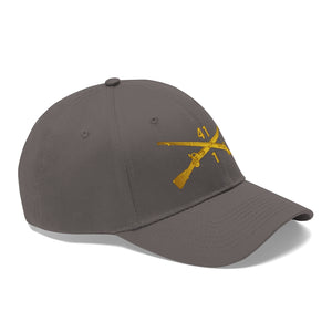 Unisex Twill Hat - 1st Battalion, 41st Infantry Regiment with Infantry Branch without Text - Direct to Garment (DTG) - Printed