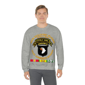 Unisex Heavy Blend Crewneck Sweatshirt - Army - 58th Infantry Platoon - Scout Dog - w VN SVC