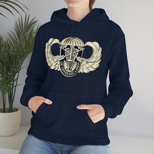 Unisex Heavy Blend Hooded Sweatshirt - SOF - Airborne Badge - SF - DUI