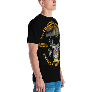 All-Over Print Men's Crew Neck T-Shirt - 327th Glider Inf - D-Day