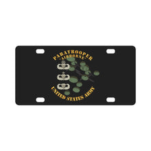 Load image into Gallery viewer, Army - Paratrooper w 3 Airborne Badges - Mass Tac Classic License Plate
