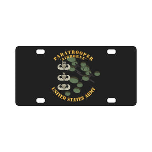 Army - Paratrooper w 3 Airborne Badges - Mass Tac Classic License Plate